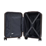 ABS Spinner Wheel Luggage Set with Cosmetic Case - Brown