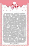 Black Butterfly Nails Stickers White Flower Adhesive
