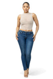 Mesh See Through  Pearls Studs Embellished Top