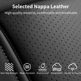 Umbrauto Car Seat Covers for Dodge RAM, Premium Nappa Waterproof Leather Seat Cushion Fits 2009-2026 RAM 1500/2500/3500 Crew Quad Mega Cab with Flat Bench,Full Set, Black