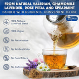 Premium Valerian Tea, Improve Digestion, Support Brain, Weight, Skin and Sleep