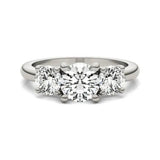 3 CTW AGI Certified Lab Grown Diamond (G-VS) Three Stone Engagement Ring in of 14K Gold