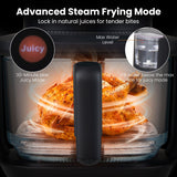 4.7 QT Glass Air Fryer with Steam Frying Mode