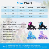 Adjustable Light-Up Kids Inline Skates Ages 9-14