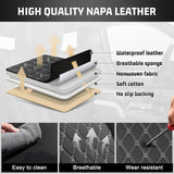 Umbrauto Seat Cover for Chevy Silverado/GMC Sierra 1500 2007-2013&2019-2026,3D Laser-Scan Custom Fit 2500/3500HD 2020-2026 Crew/Double Cab, Nappa Leather, Waterproof, Full Coverage, Airbag Compatible,Gray
