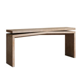 65-Inch Rustic Solid Wood Console Table, Antique Natural