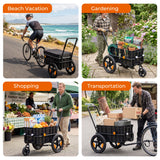 2-in-1 Bike Cargo Trailer Pushcart