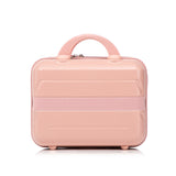 ABS 2-Piece Luggage Set with Spinner Wheels and Combination Lock - Pink