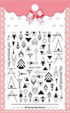 Black Butterfly Nails Stickers White Flower Adhesive