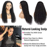 32Inch Deep Curly Wave Lace Front Wig Human Hair 13×4 Lace Frontal Wig for Women