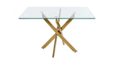 47.24" Rectangular Glass Dining Table