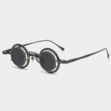 Pure Titanium Small Round Sunglasses – Retro Luxury Shades