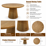 47.24" Oval Wooden Dining Table