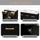 36'' Bathroom Vanity with Ceramic Sink Combo