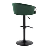Claire - Contemporary Adjustable Barstool With Swivel With Rounded T Footrest (Set of 2)