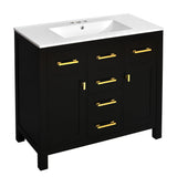 36'' Bathroom Vanity with Ceramic Sink Combo