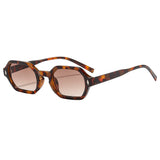 Polygonal Small-Frame Sunglasses – Hexagonal Unisex UV Protection