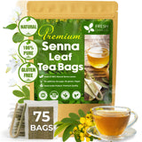 Premium Senna Leaf Tea Bags, 100% Natural & Pure from Senna Leaves. Loose Leaf Senna Herbal Tea, Made with Natural Material Tea Bags, Senna Leaf Tea. No Sugar, No Caffeine, No Gluten, Vegan.