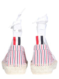 Thom Browne Women Seersucker Cotton Espadrilles