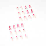 Mid-Length Press On False Nails Gradient Easy Wear Franch Reusable Natural