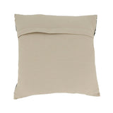 Fennco Styles Diamond Patchwork Hair On Leather Decorative Throw Pillow Cover 16" W x 16" L - Black & White Cushion Case for Home, Couch, Bedroom, Living Room and Office Décor