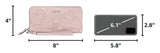 Calvin Klein Women's Key Item Saffiano Continental Zip Around Wallet With Wristlet Strap