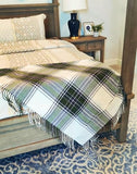 Fennco Styles Classic Plaid Pattern Fringe Throw Blanket 50" W x 60" L - Rustic Cozy Blanket for Home, Couch, Bedroom, Living Room, Office, and Holiday Décor