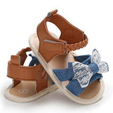 stylesilove Baby Toddler Girl Bowknot Sandals Soft Sole Anti-Slip Crib Shoes Prewalker 0-18M, 5 Colors