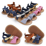 stylesilove Baby Toddler Girl Bowknot Sandals Soft Sole Anti-Slip Crib Shoes Prewalker 0-18M, 5 Colors