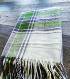 Fennco Styles Classic Plaid Pattern Fringe Throw Blanket 50" W x 60" L - Rustic Cozy Blanket for Home, Couch, Bedroom, Living Room, Office, and Holiday Décor