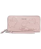 Calvin Klein Women's Key Item Saffiano Continental Zip Around Wallet With Wristlet Strap