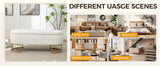 Storage Bench - Velvet Oval Upholstered Design