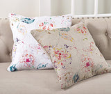 Fennco Styles 20-inch Printed Floral Down Filled Linen Throw Pillow - 2 Colors