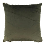 Fennco Styles Striped Faux Fur Decorative Filled Throw Pillow 18" W x 18" L – Black Plush Cushion for Couch, Bedroom, Living Room and Office Décor