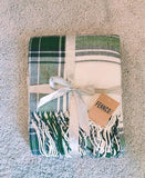 Fennco Styles Classic Plaid Pattern Fringe Throw Blanket 50" W x 60" L - Rustic Cozy Blanket for Home, Couch, Bedroom, Living Room, Office, and Holiday Décor