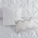 7 Piece Tufted Comforter Set White