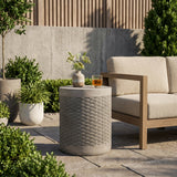 Outdoor Lightweight Round Concrete End Table