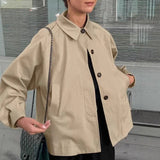 Women's French-Style Loose Mid-Length Trench Coat – Workwear Chic