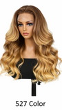 Ash Blonde Balayage Wig 24' Human Hair Body Wave Wear and Go Glueless Blonde Prebleached