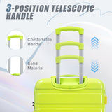 PC Spinner Wheel Luggage Set with 360° Wheels - Green + Yellow