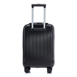 ABS Spinner Wheel Luggage Set with Cosmetic Case - Black