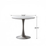 Mid-Century Tulip Table With Round Top and Pedestal Base