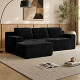 Corduroy Modular L Shaped Sectional Sofa
