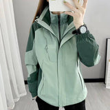 Outdoor Two-piece Windproof 3-in-1 Jacket, Plus-size