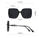 Large Metal Frame Polarized Sunglasses – Oversized Driving Shades