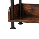 5-Tier Industrial Bookshelf - Open Rustic