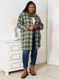 Mandy Plaid Collared Neck Long Sleeve Shirt for Women