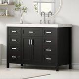 48" Bathroom Vanity with Sink, 2 Doors and 8 Drawers