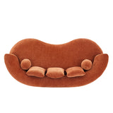 90 In. Curved Modern Chenille Sofa