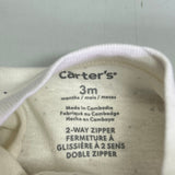 CARTERS (SET OF 2) Ducks Long Sleeve Bodysuits Baby's Sz 3M Yellow/White 1S959010